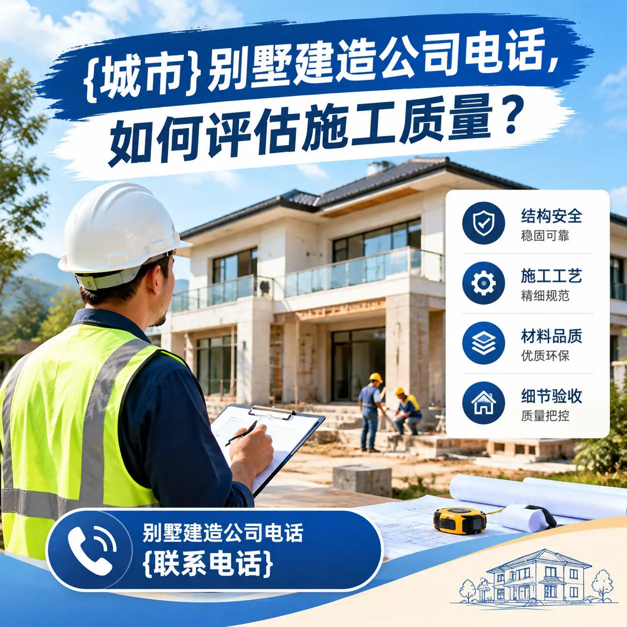 乌当别墅建造公司电话,如何评估施工质量?
