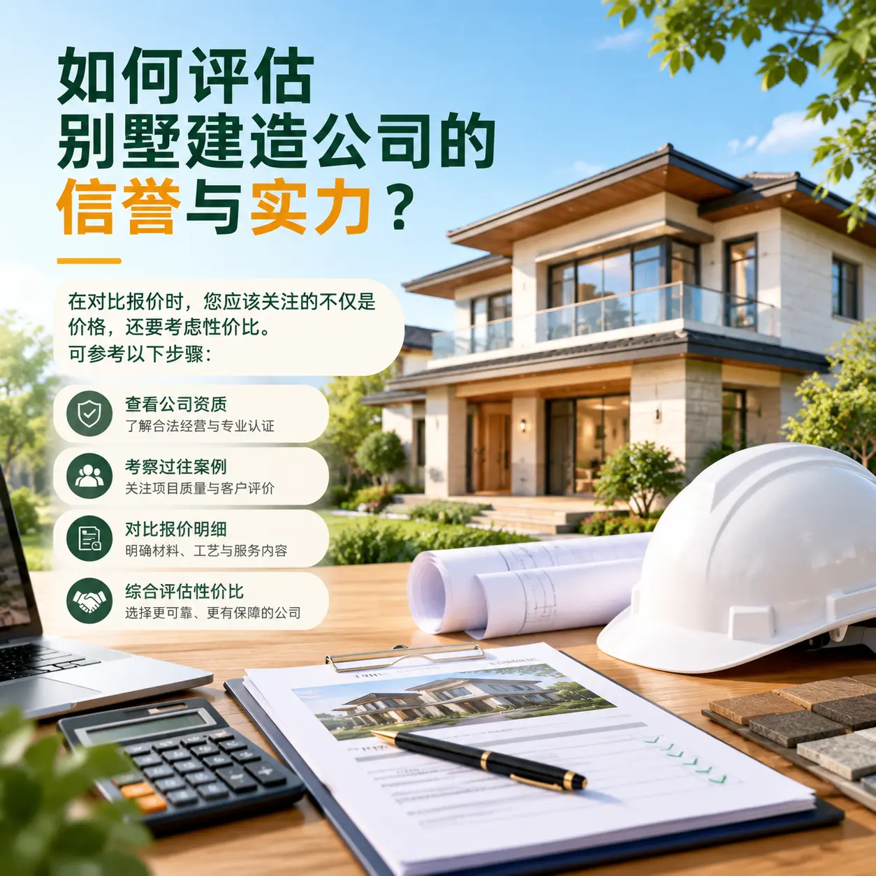 如何评估 乌当 别墅建造公司的信誉与实力?