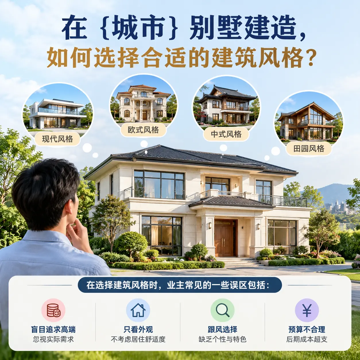 在 乌当 别墅建造,如何选择合适的建筑风格?
